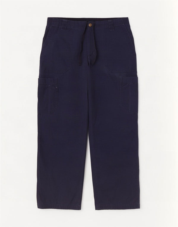 Pantaloni cargo dritti da donna Carhartt medi W30 L30 cotone blu navy