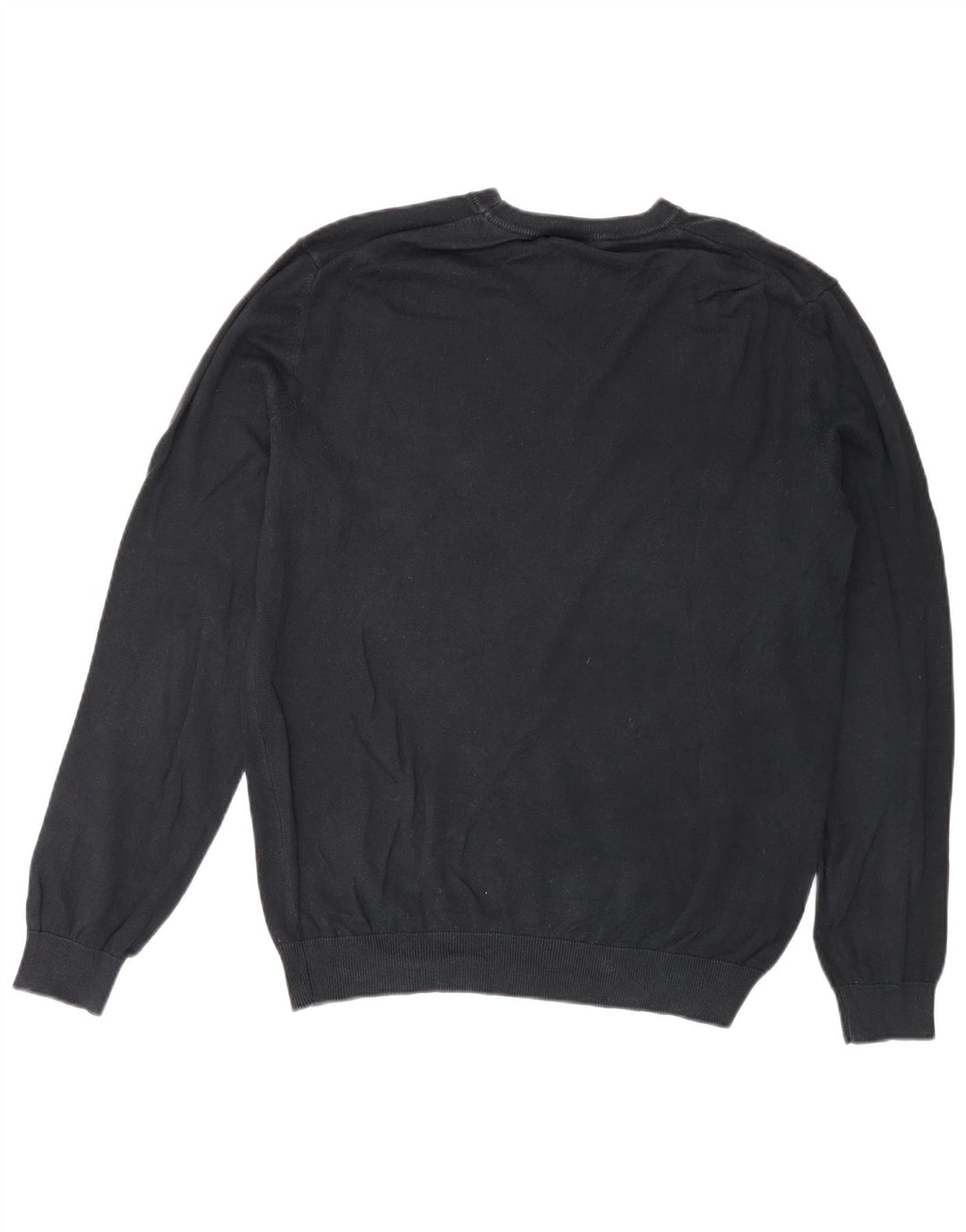 Maglione maglione girocollo da uomo Benetton medio nero classico