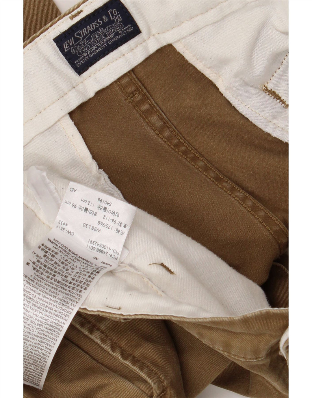 Pantaloni chino slim da uomo Levi's W38 L30 in cotone beige