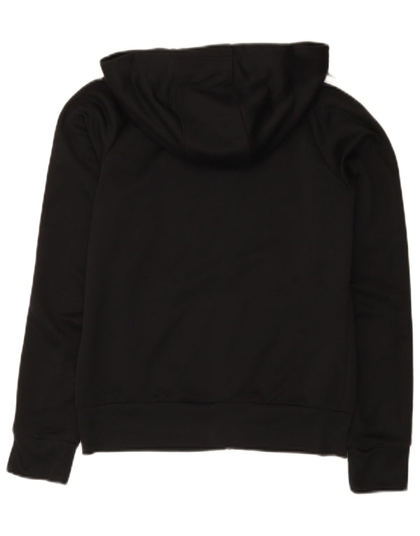 Felpa con cappuccio e zip Adidas da ragazzo 11-12 anni in poliestere nero