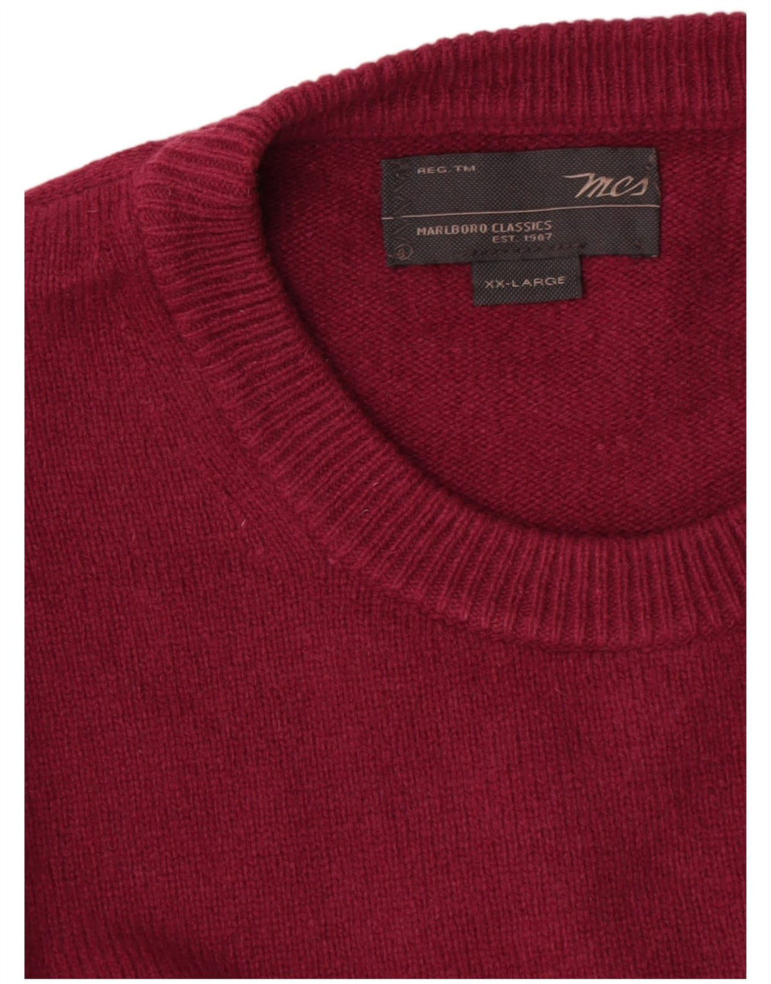 Marlboro Classics Maglione girocollo da uomo 2XL Lana bordeaux
