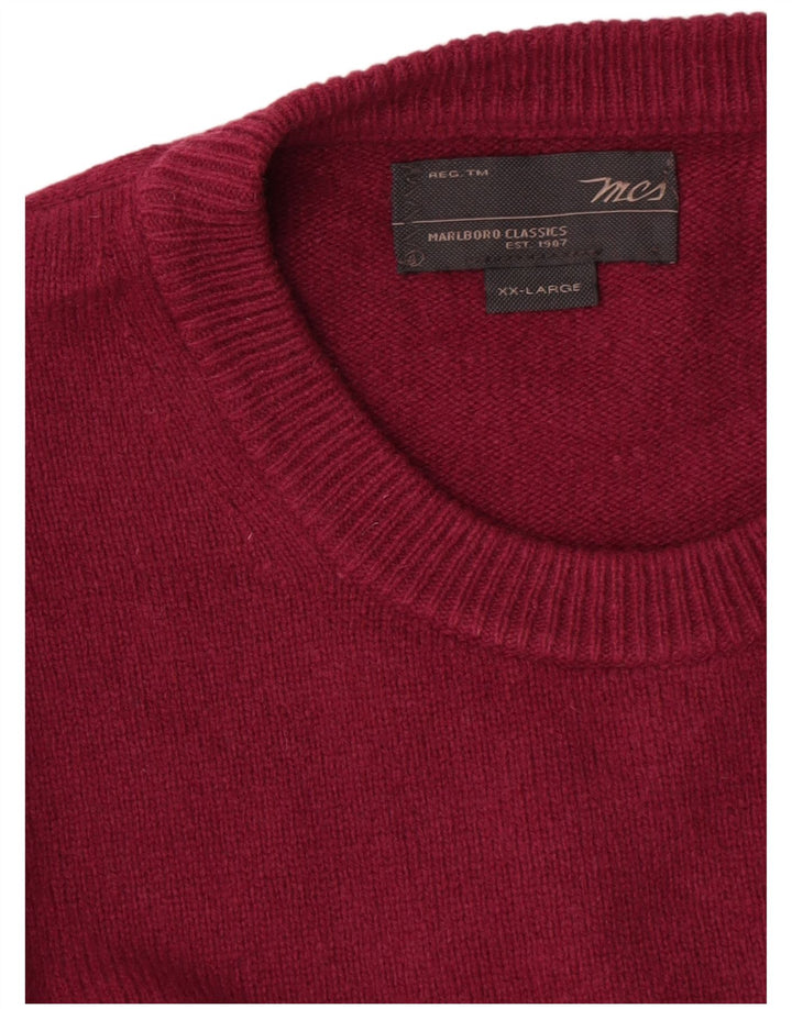 Marlboro Classics Maglione girocollo da uomo 2XL Lana bordeaux