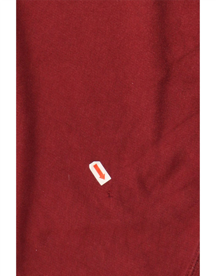 Felpa ASICS da uomo, maglione, colore rosso medio, in cotone color block