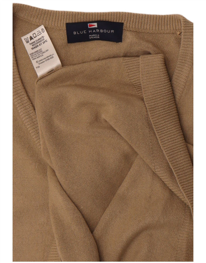 Canotta da uomo Marks & Spencer blu Harbour Vest XL beige acrilico