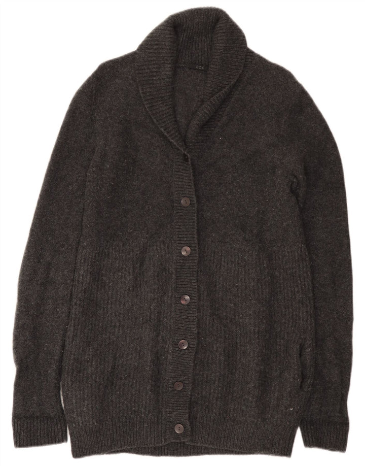 Maglione cardigan lungo da donna Cos UK 10 piccolo grigio lana