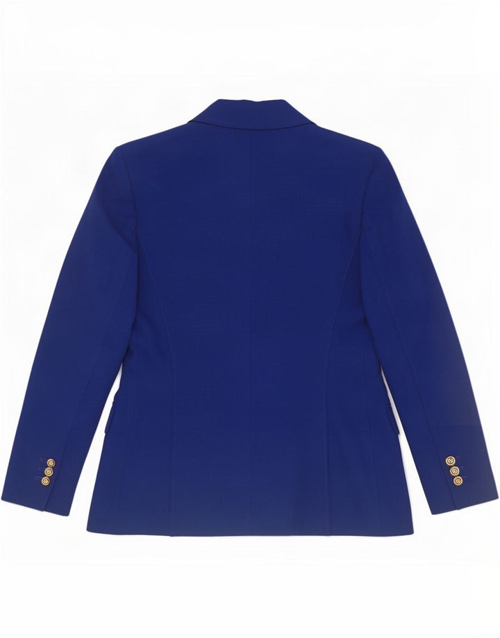 Giacca blazer doppiopetto da donna Zara UK 12 poliestere blu medio