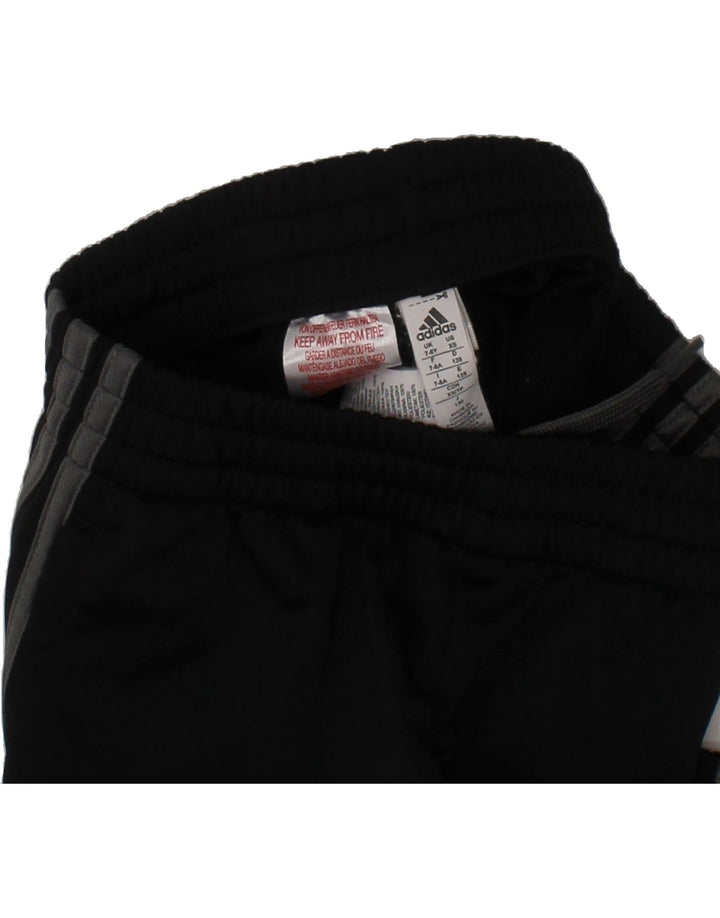 ADIDAS Boys Tracksuit Trousers Joggers 7-8 Years  Black Polyester Vintage Adidas and Second-Hand Adidas from Messina Hembry 