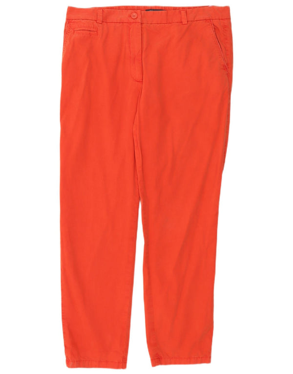 Pantaloni chino dritti da donna Marks & Spencer UK 16 Large W36 L30 Arancione