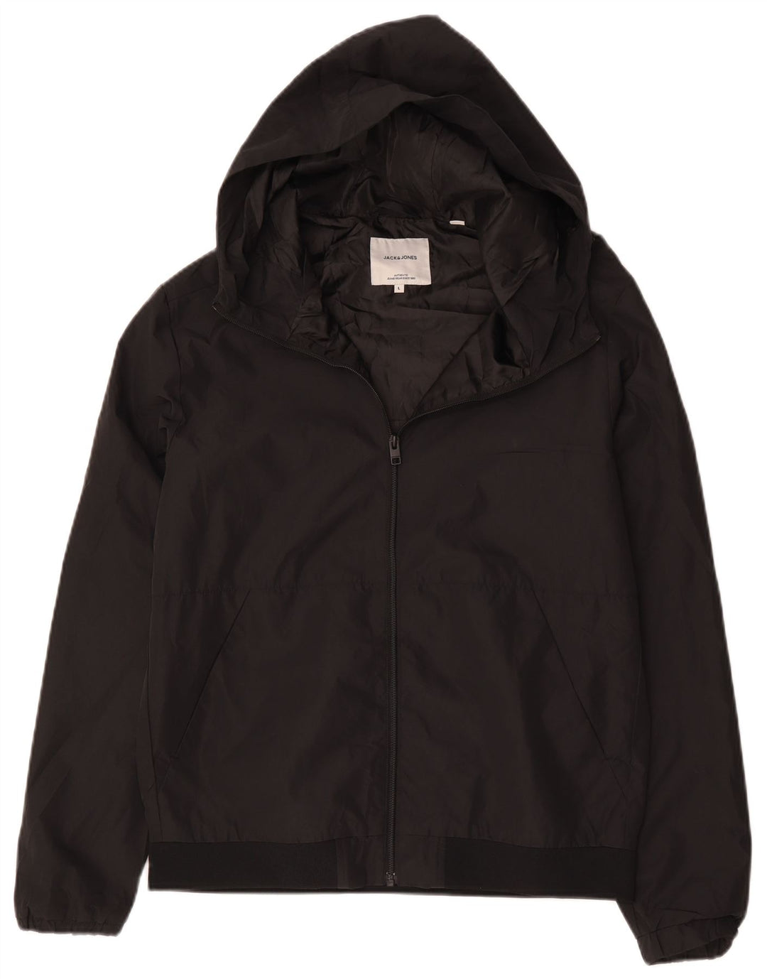 Giacca bomber con cappuccio da uomo Jack & Jones UK 40 grande nera