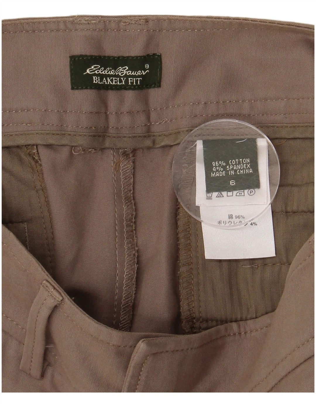 Pantaloni casual da donna EDDIE BAUER Blakely Fit US 6 Medium W30 L30 Marrone