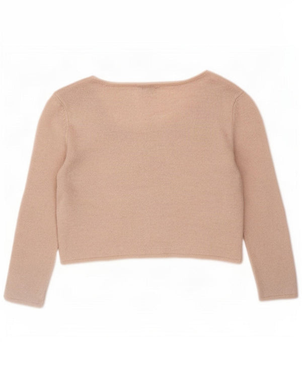 Maglione cardigan corto da donna Topshop UK 14 Acrilico rosa medio