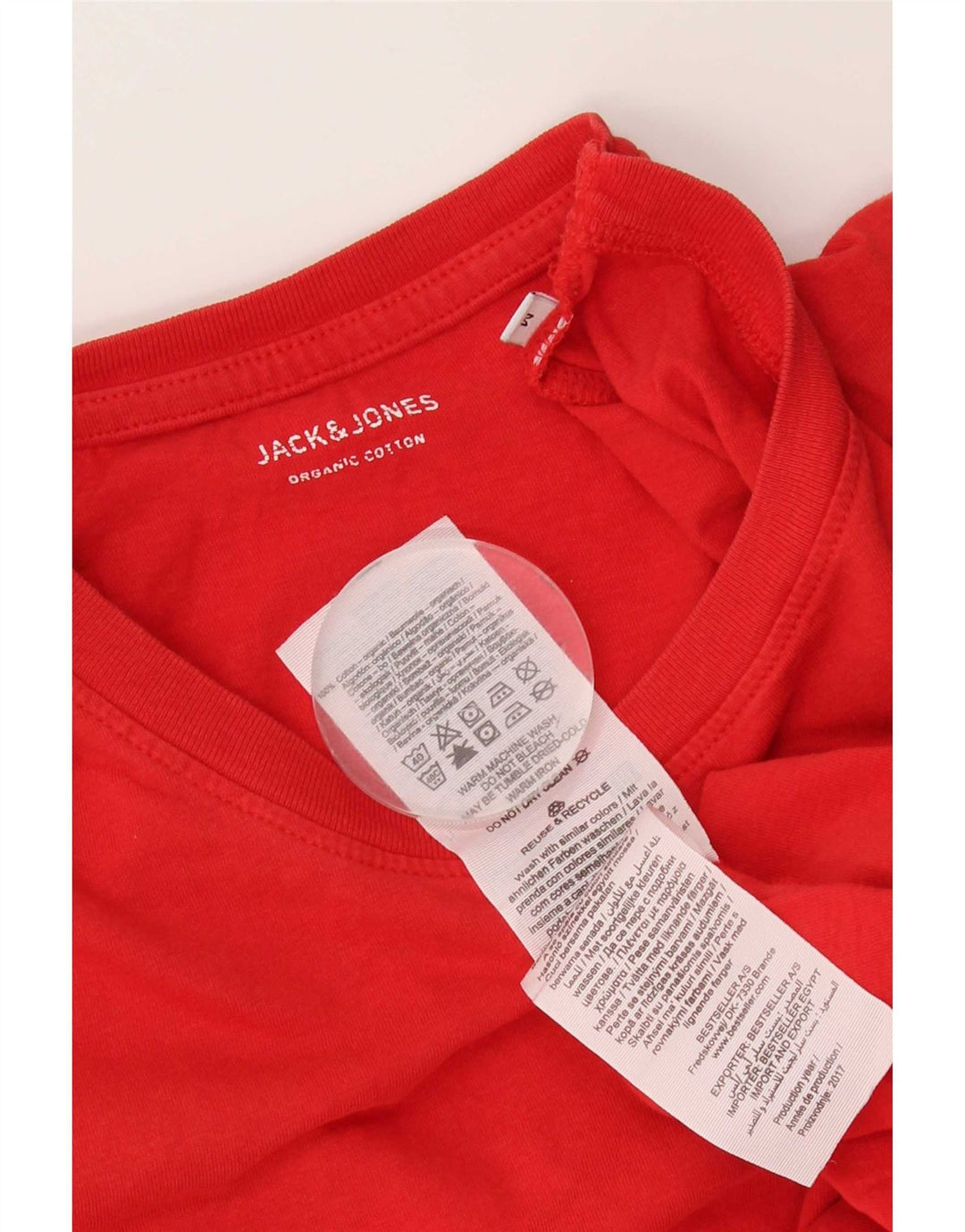 T-shirt da uomo Jack & Jones Top in cotone rosso medio