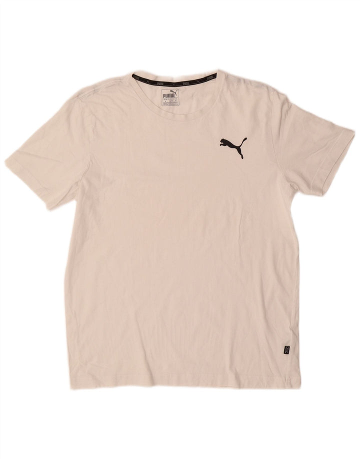 T-shirt da uomo PUMA Top in cotone bianco medio