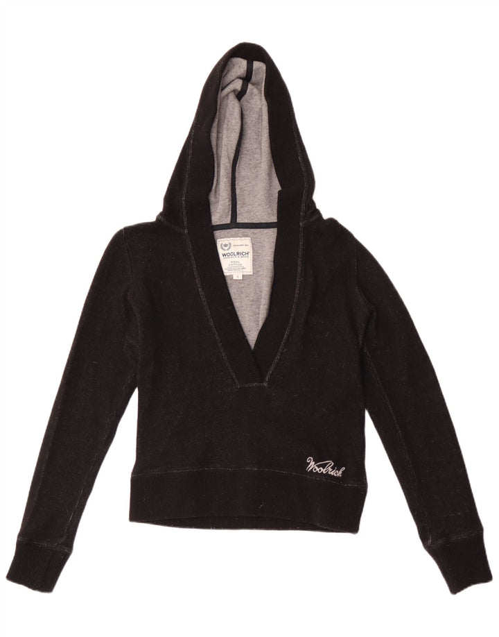 Maglione con cappuccio da donna Woolrich UK 10 piccolo in lana nera