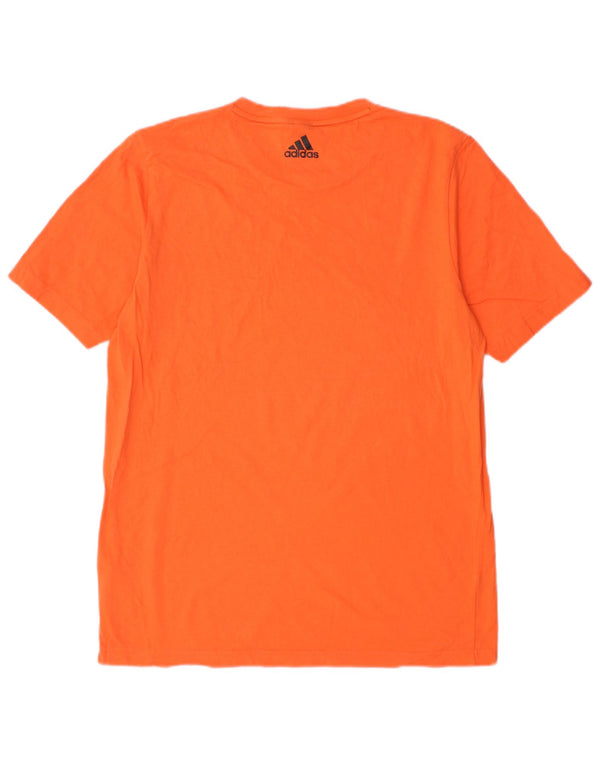 T-shirt grafica da uomo Adidas Top Small in cotone arancione