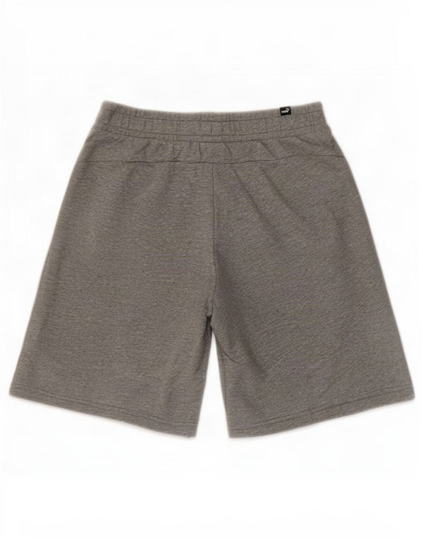 Pantaloncini sportivi grafici da uomo Puma in cotone grigio medio