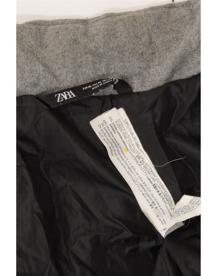 Giacca imbottita da uomo Zara UK 42 XL poliestere grigio