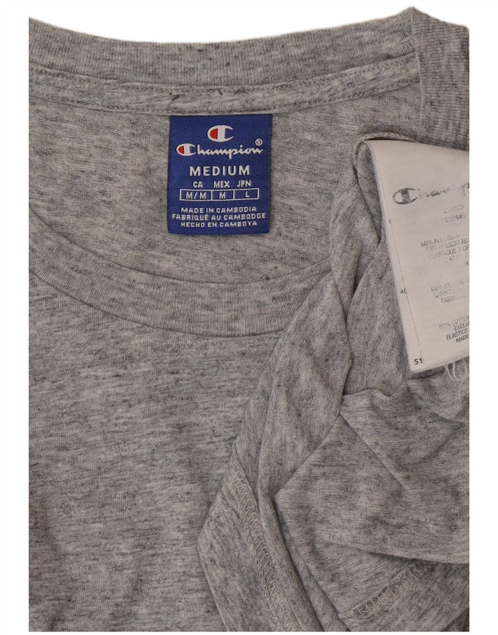 T-shirt grafica da uomo CHAMPION Top in cotone mélange grigio medio