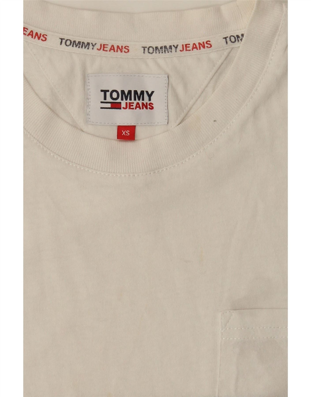 TOMMY HILFIGER T-shirt grafica da uomo XS bianca