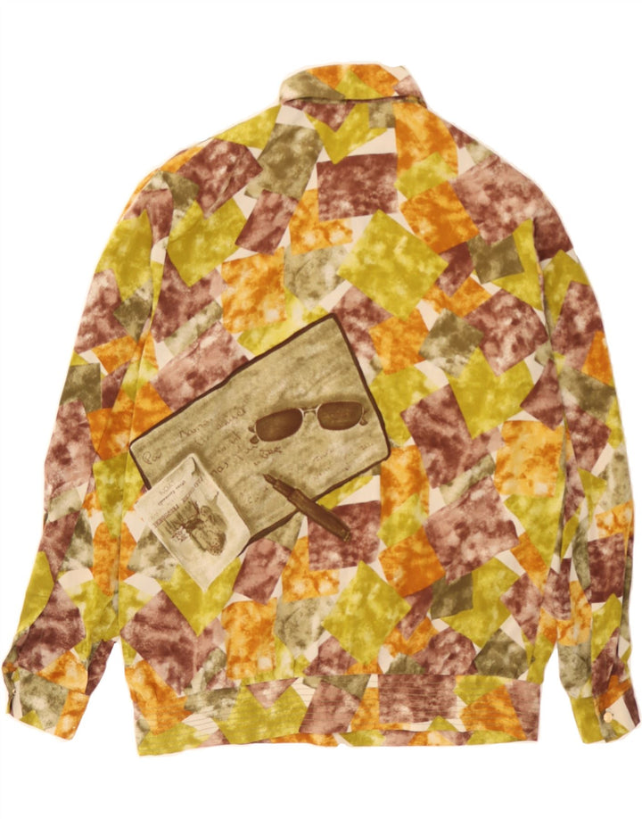 VINTAGE Womens Shirt EU 42/46 Large Multicoloured Geometric Polyester Vintage Vintage and Second-Hand Vintage from Messina Hembry 