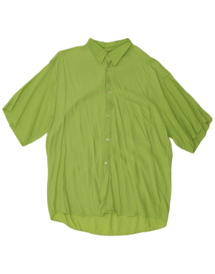 TIPO'S Camicia a maniche corte da uomo XL Verde gessato