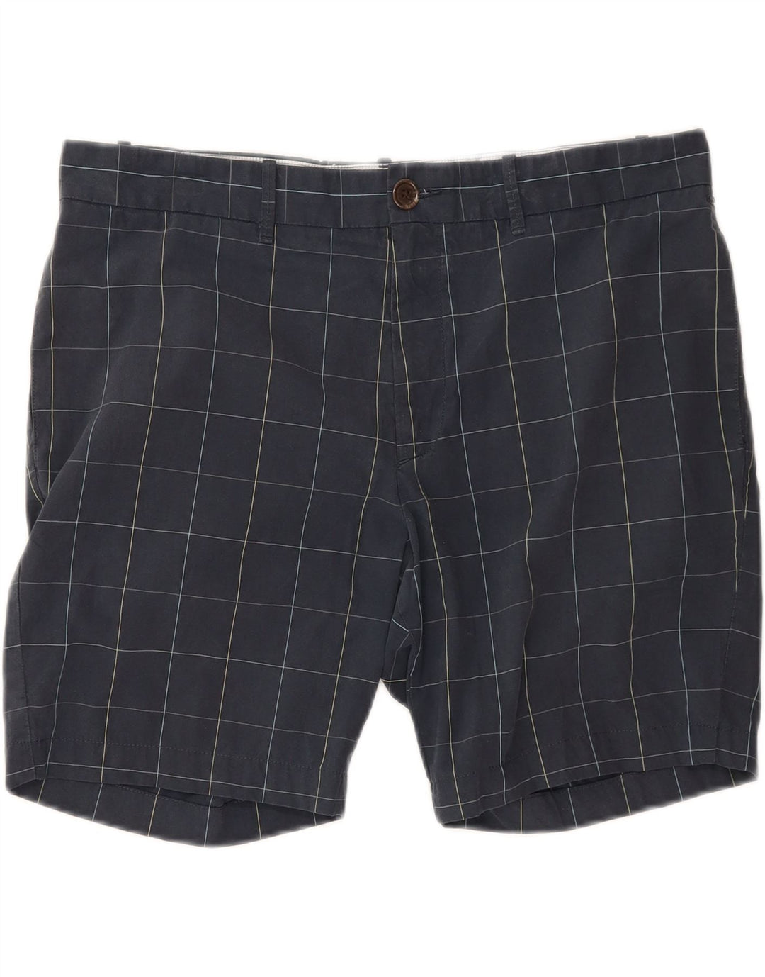 PENGUIN Mens Chino Shorts W36 Large Navy Blue Check Cotton Vintage Penguin and Second-Hand Penguin from Messina Hembry 