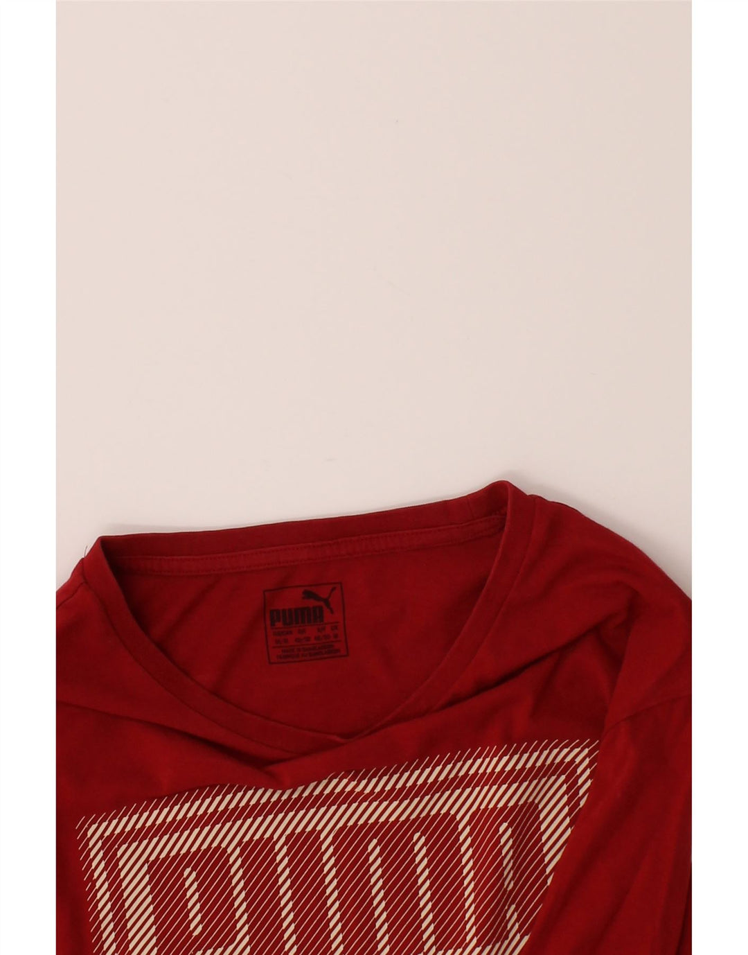 PUMA Mens Graphic T-Shirt Top Medium Red Cotton Vintage Puma and Second-Hand Puma from Messina Hembry 