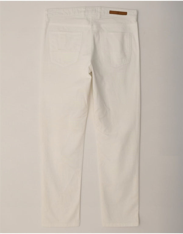 Pantaloni casual slim fit da uomo Massimo Dutti EU 42 Large W32 L28 Bianco