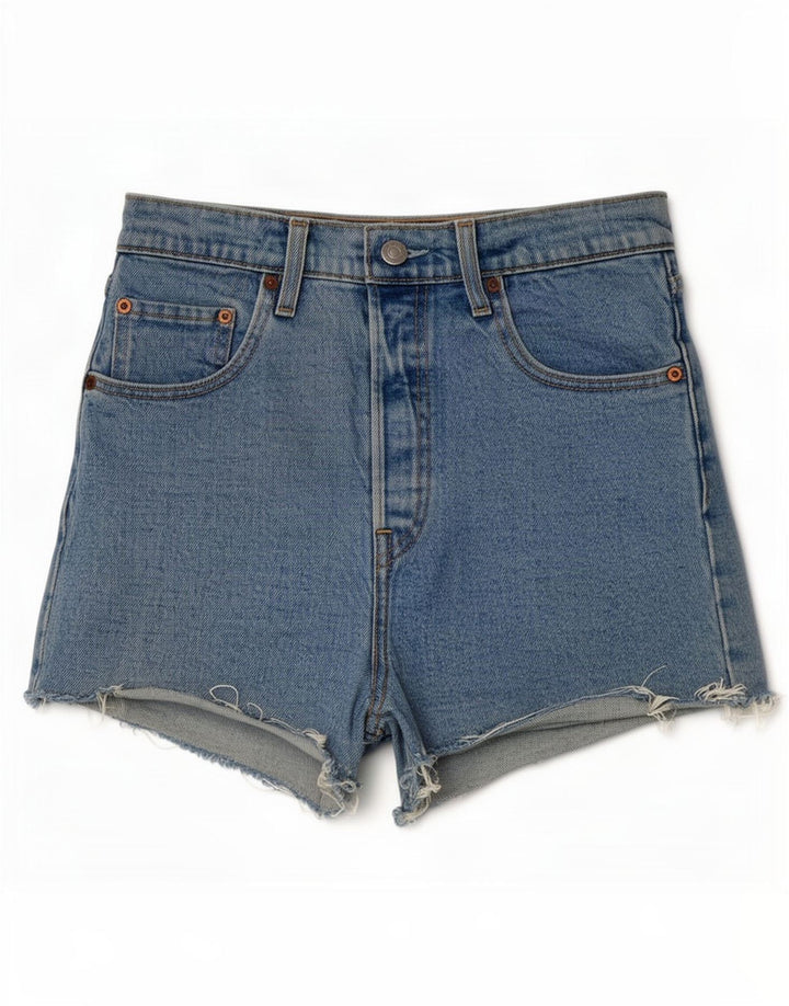 Pantaloncini di jeans Ribcage da donna Levi's medi W28 in cotone blu