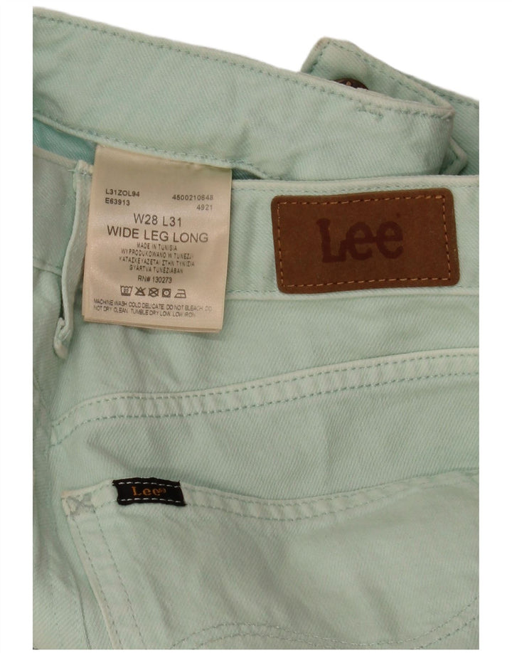 Jeans Lee da donna a gamba larga W28 L29 cotone verde