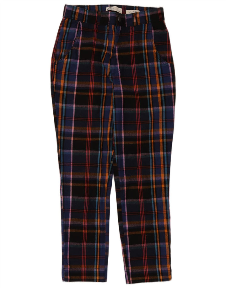 Pantaloni corti Hollister da donna Small W27 L25 scozzese multicolore