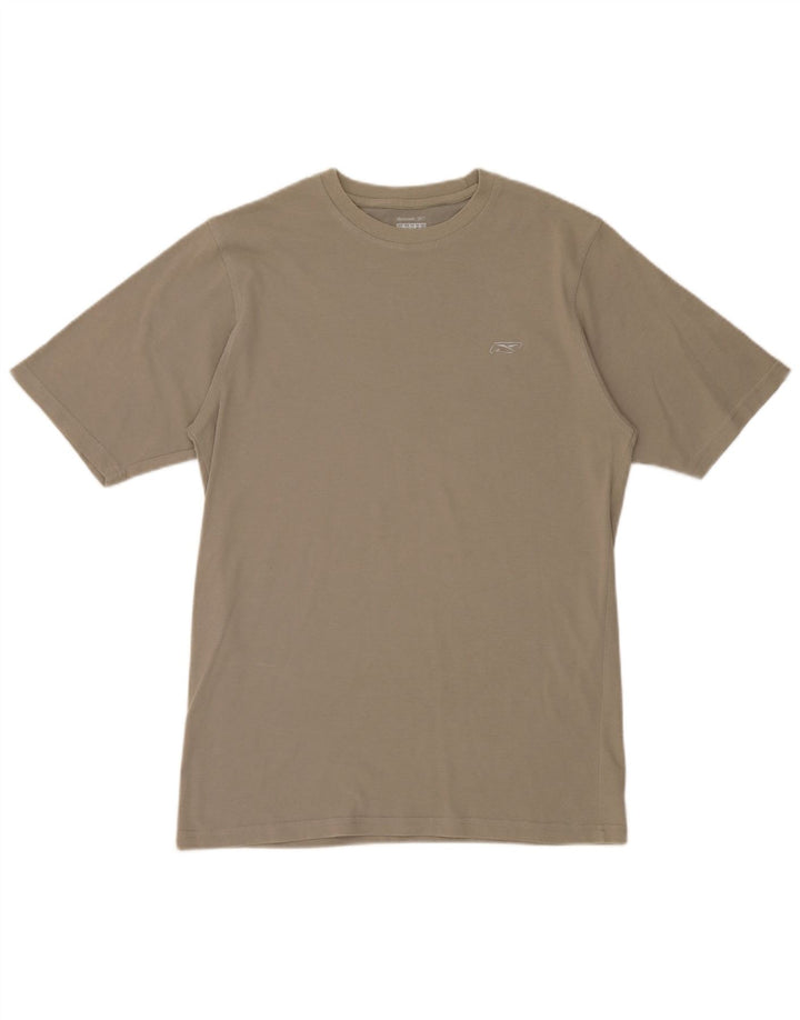 T-shirt Reebok da uomo Top in cotone kaki medio