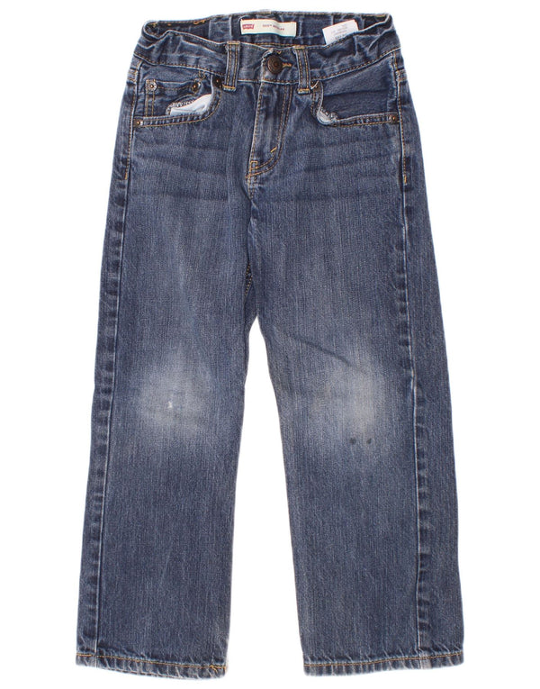 Levi's Boys 505 Regular Fit Straight Jeans 5-6 Years W22 L20 Blue Cotton