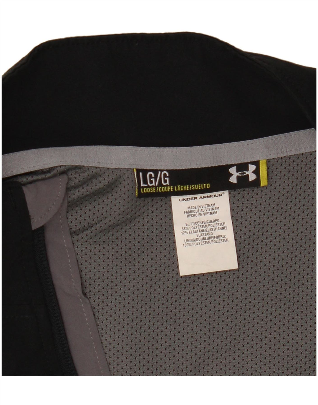Giacca da ginnastica da uomo Under Armour grande in poliestere color block nero