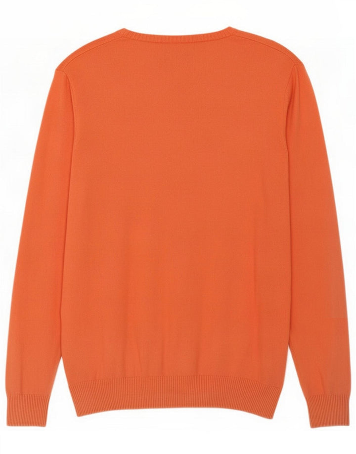 Maglione Zara da uomo con scollo a barca in cotone rosa medio