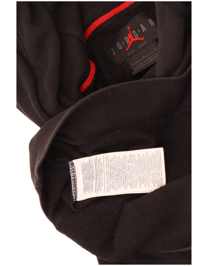Felpa con cappuccio grafica Nike da uomo piccola in cotone nero