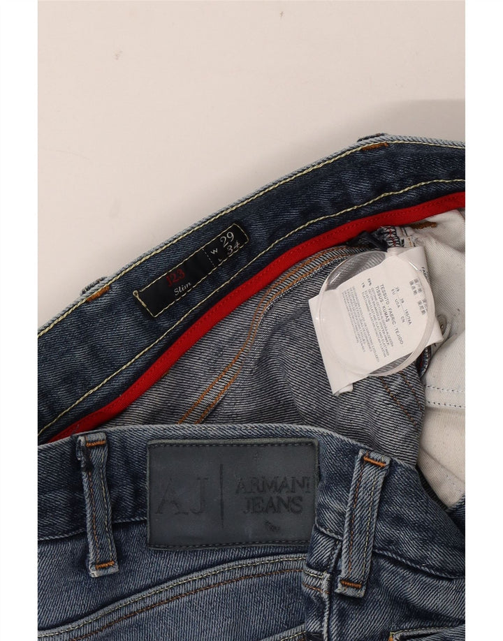 Jeans slim da donna Armani W29 L34 cotone blu
