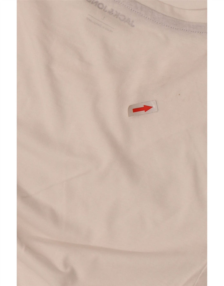 T-shirt da uomo Jack & Jones Top grande in cotone bianco