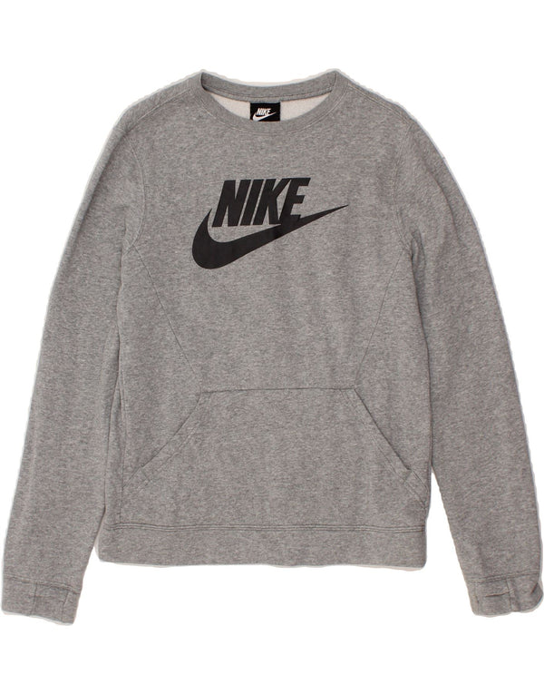 Felpa con grafica NIKE per ragazzi 13-14 anni XL in cotone grigio