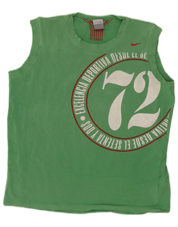 Canotta grafica da uomo Nike UK 42/44 grande cotone verde