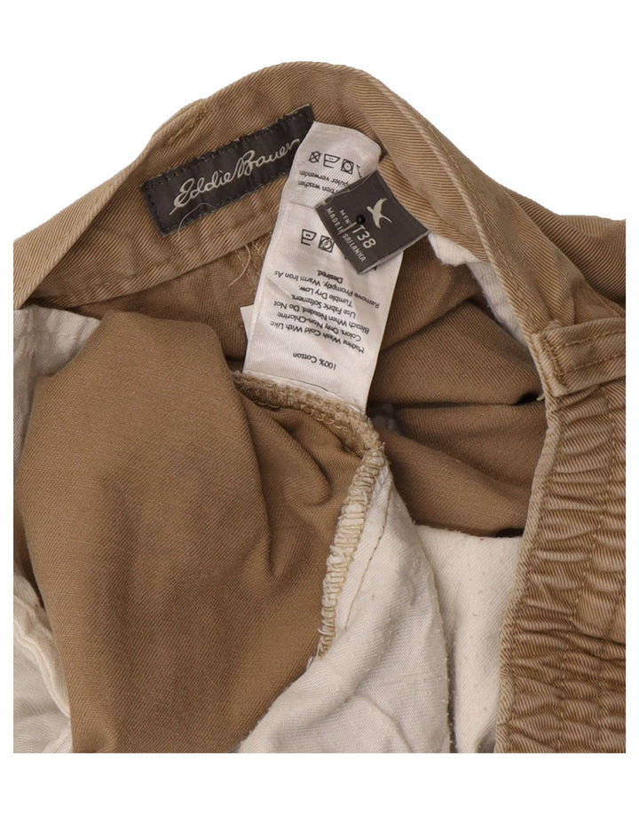 EDDIE BAUER Mens Pegged Chino Shorts W38 XL Brown Cotton Vintage Eddie Bauer and Second-Hand Eddie Bauer from Messina Hembry 