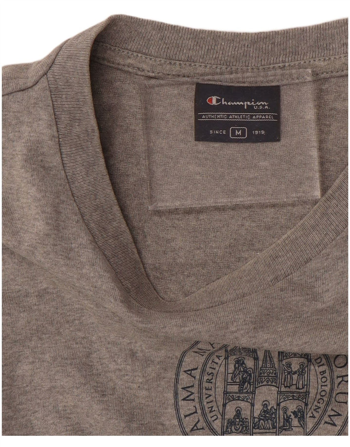 T-shirt grafica da uomo CHAMPION Top grigio medio