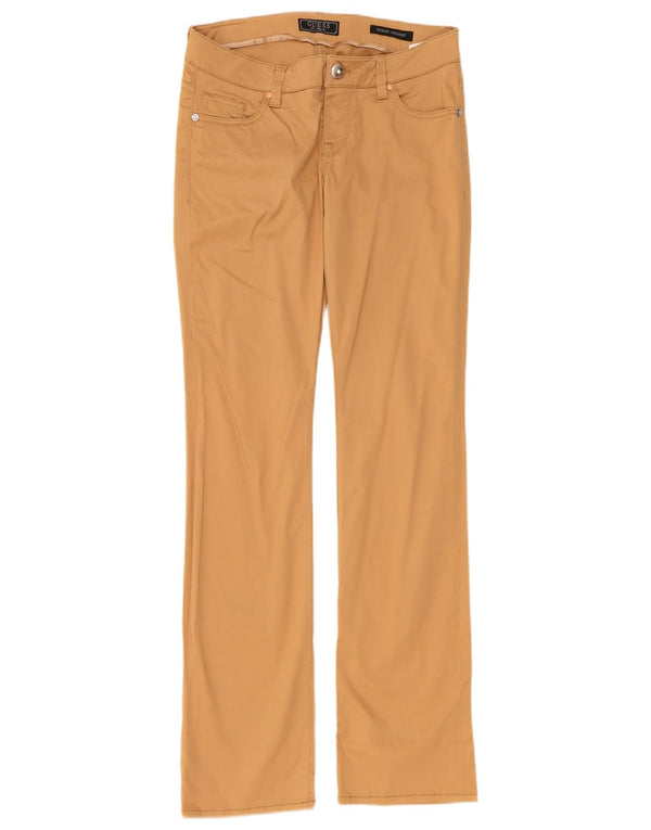 Pantaloni casual dritti Guess Starlet da donna W28 L34 in cotone beige