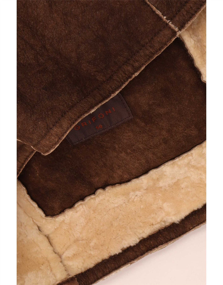 Giubbotto Montone Uomo Grifoni IT 50 Large Marrone