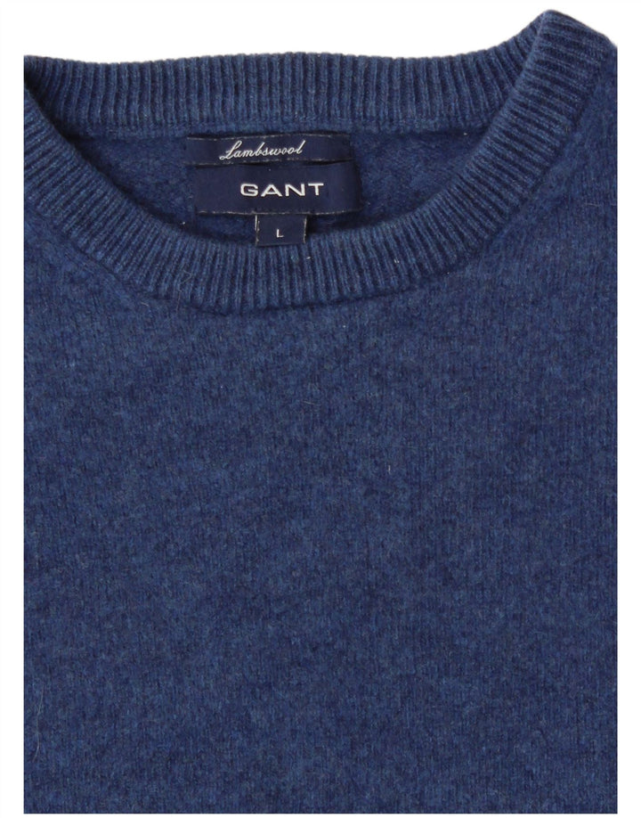 GANT Maglione girocollo da ragazzo 12-13 anni Large Blue Lambswool