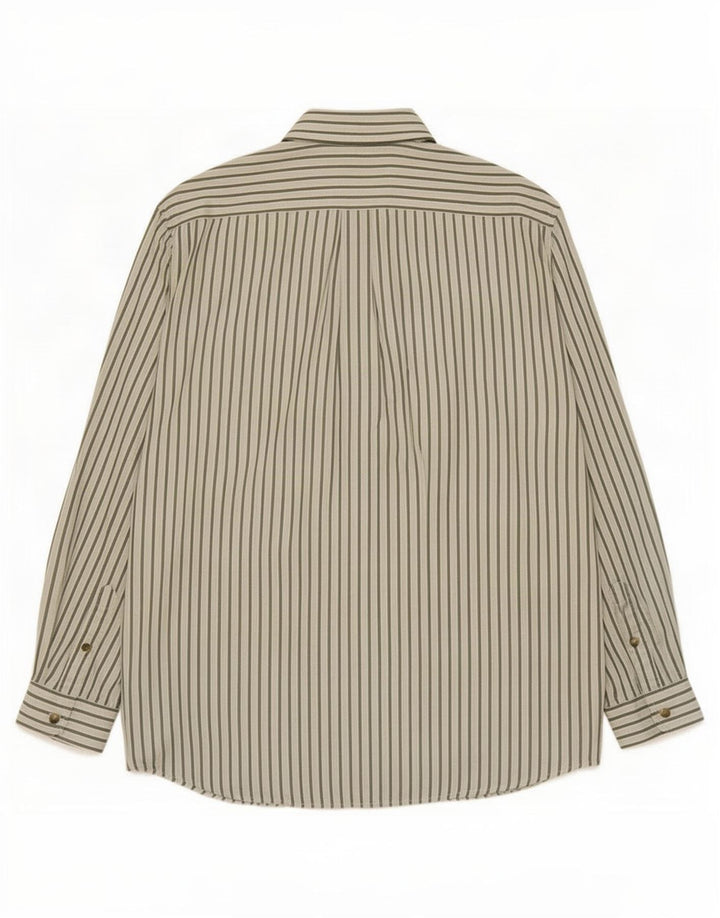 Camicia da uomo Chaps XL in cotone a righe verdi