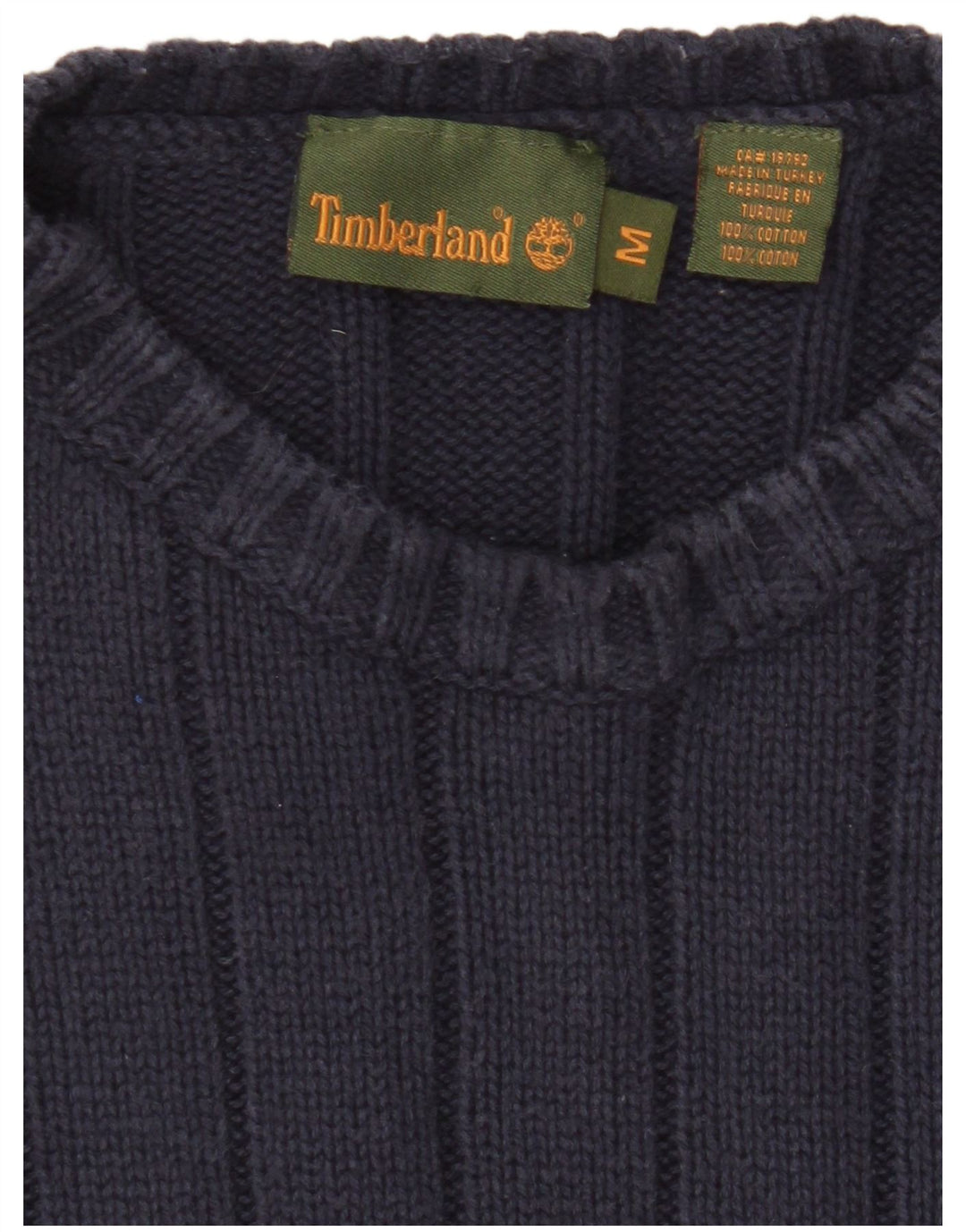 Maglione maglione girocollo da uomo Timberland cotone medio blu navy
