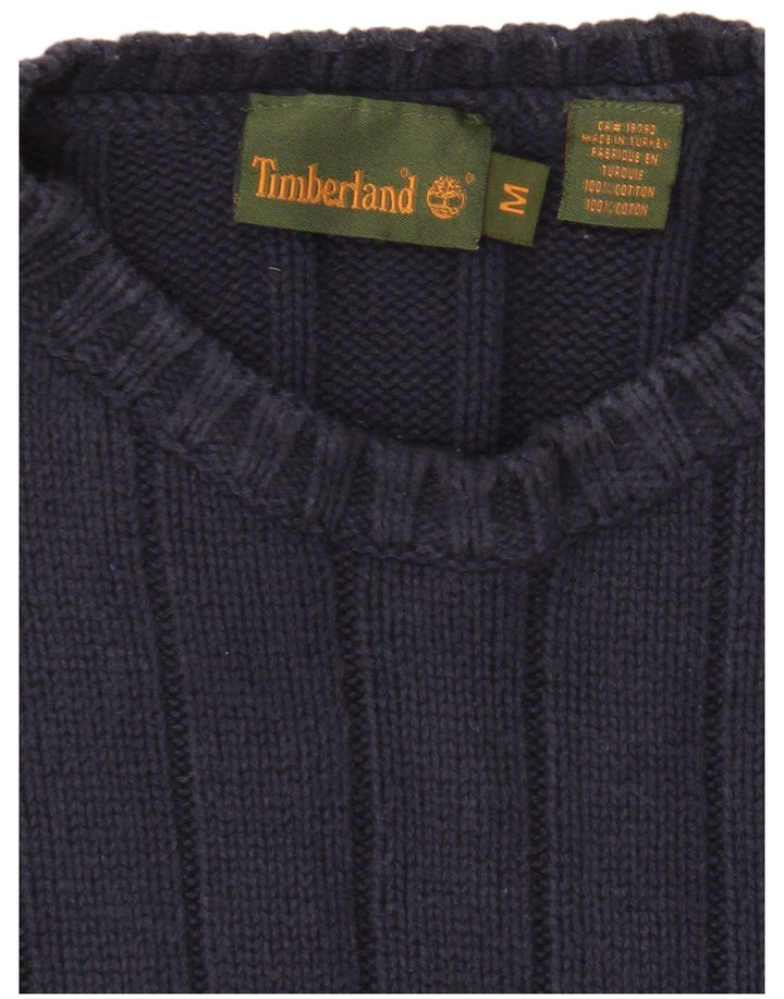 Maglione maglione girocollo da uomo Timberland cotone medio blu navy
