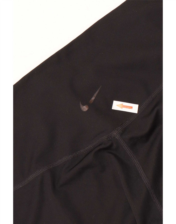 Leggings grafici Nike Dri Fit da donna UK 14 grande poliestere nero