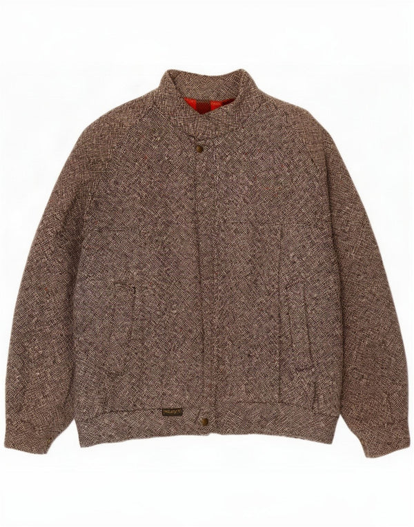 Giubbotto bomber vintage da uomo UK 40 grande grigio chiazzato